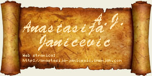 Anastasija Janićević vizit kartica